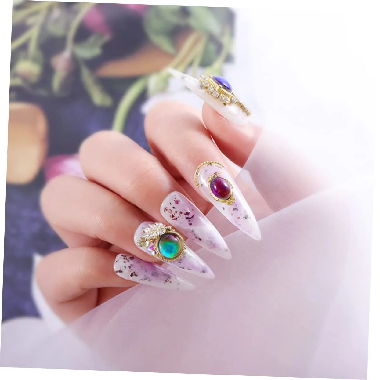 Стразы для ногтей Маникюрные аксессуары 5 шт., фото №2