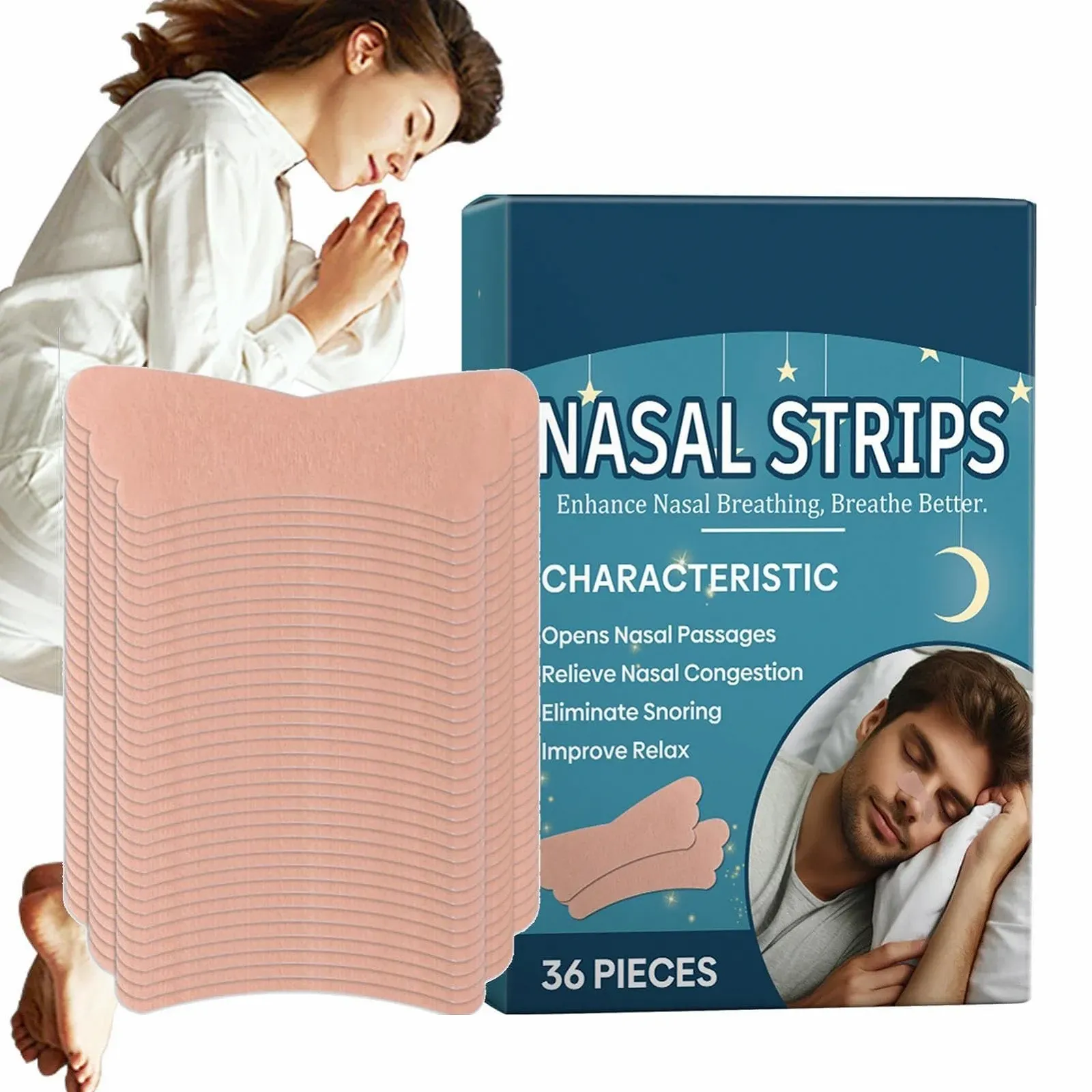 Смужки для носа для сну, фото №1