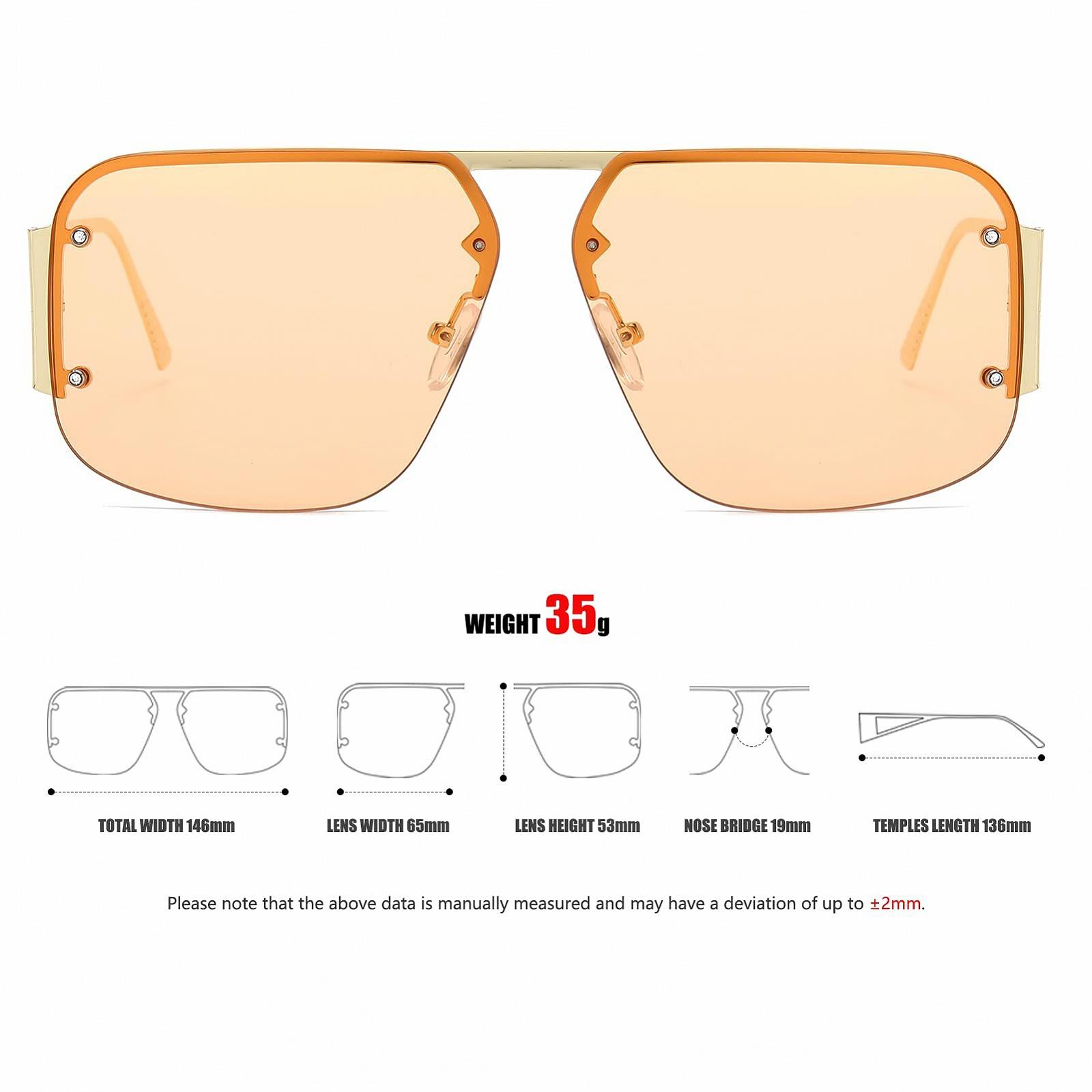 Авіатори YUELUQU Ретро Окуляри Чоловічі Жіночі Металева Піврамка, фото №4