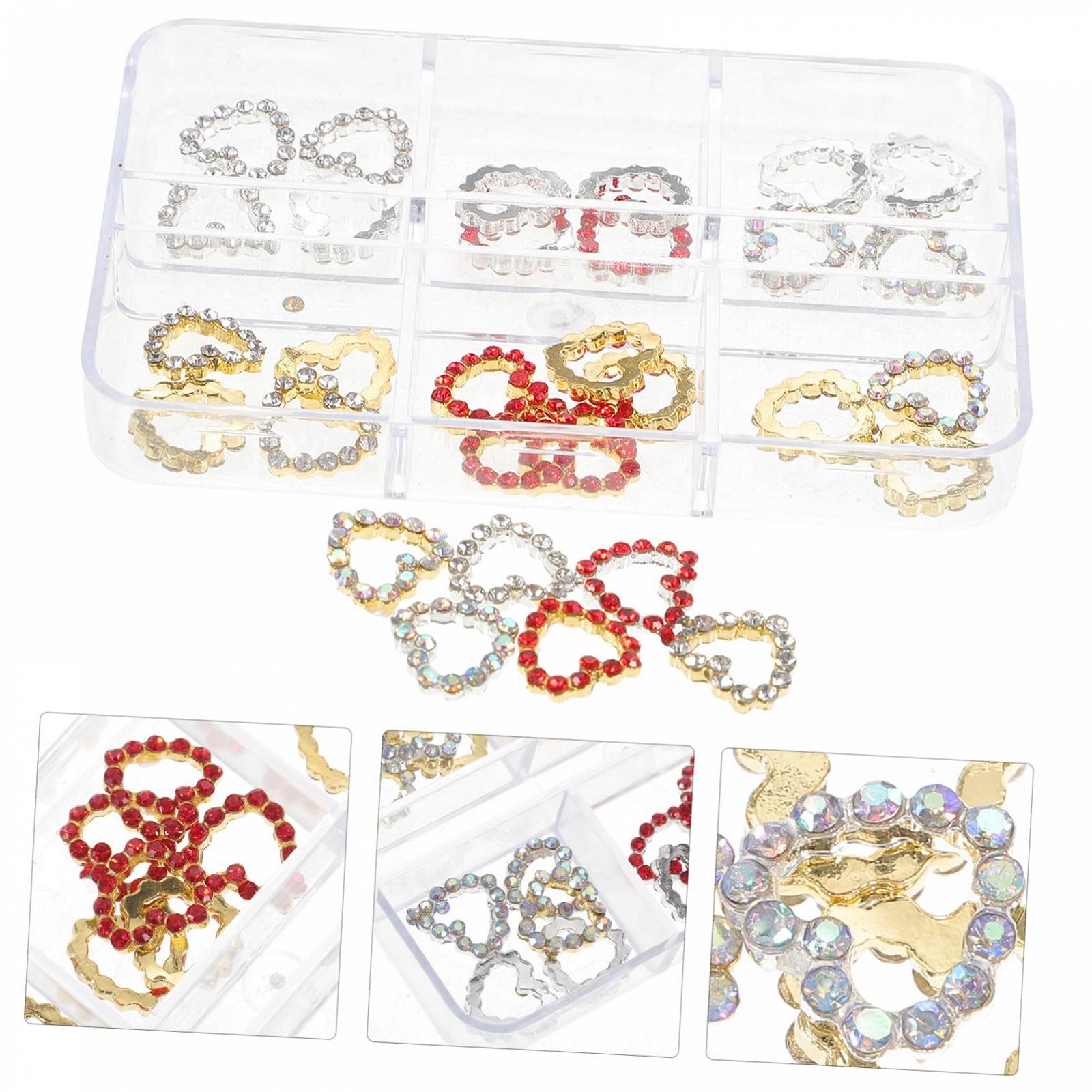 Стразы для ногтей Сердце ABOOFAN 150 шт. Для Дня Святого Валентина, свадьбы и дней рождений Блестящее украшение для ногтей для творческих проектов, фото №8