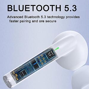 Наушники Fngyus Bluetooth Беспроводные Вкладыши Зарядный бокс Шумоподавляющие С 4 микрофонами IPX7 Водонепроницаемые synthetic.ua - Фото 1