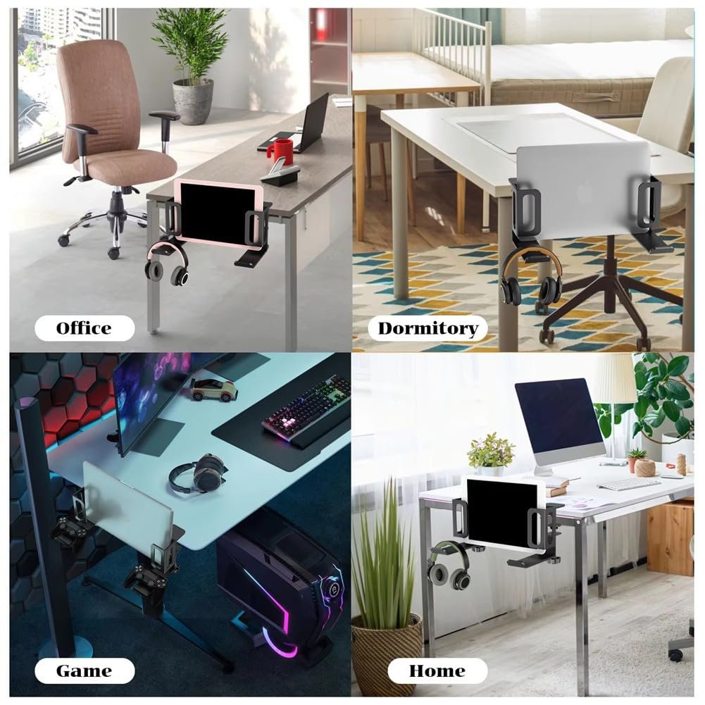 Вертикальная Подставка Органайзер для ноутбука для стола без сверления Регулируемый Держатель для ноутбука Настольный Зажим Черный Черный, фото №2 Вертикальная Подставка Органайзер для ноутбука для стола без сверления Регулируемый Держатель для ноутбука Настольный Зажим Черный Черный, фото №2