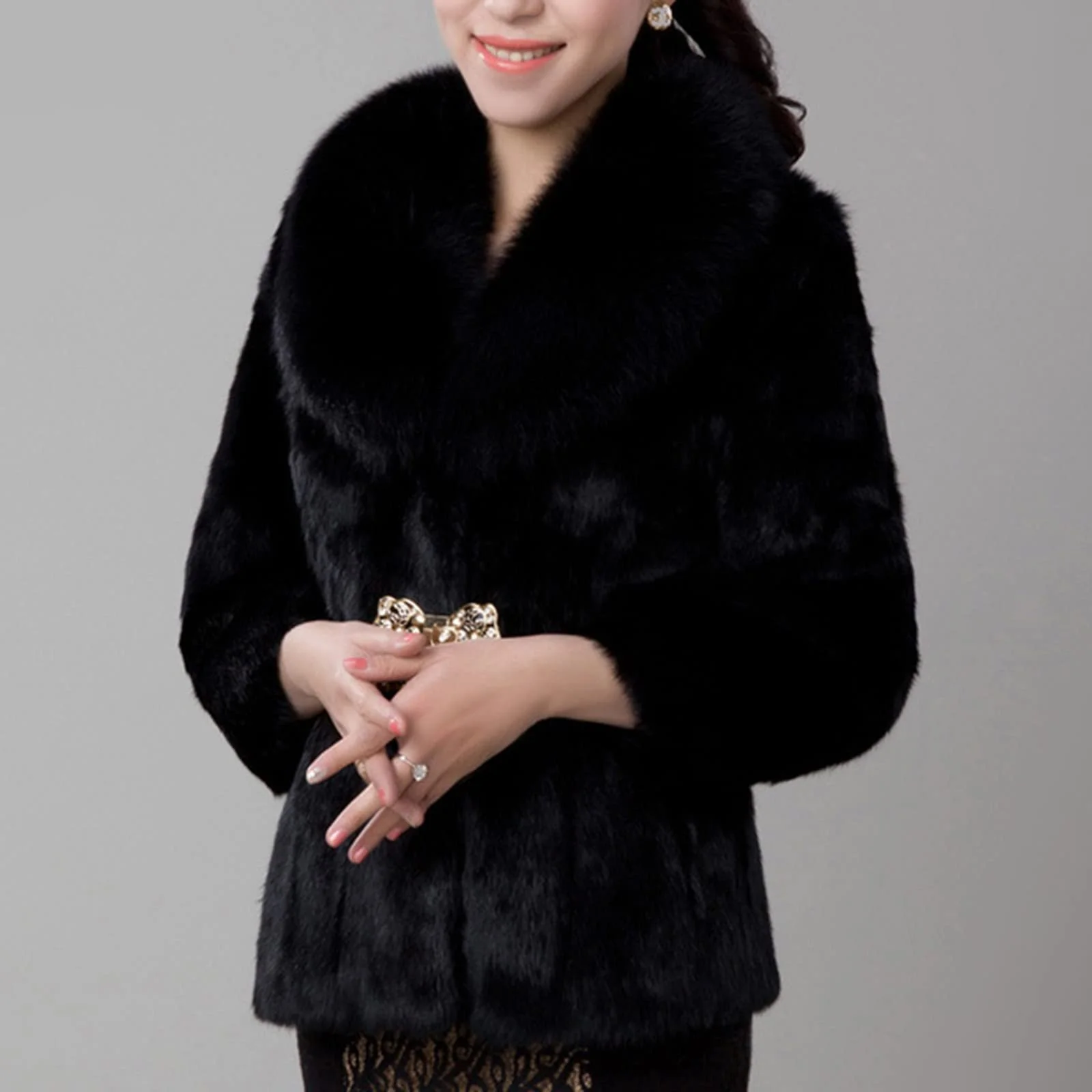 Шуба Raopuzi З штучного хутра Жіноча, фото №5