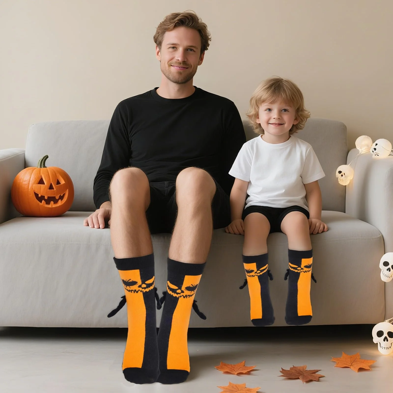 Комплект шкарпеток на Хелловін (2 пари) Magnetic Pumpkin Face, Hand in Hand, фото №6