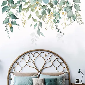 Наклейка на стіну Amimagen Hanging Vine 128 x 71 см Зелена ПВХ - Фото 1