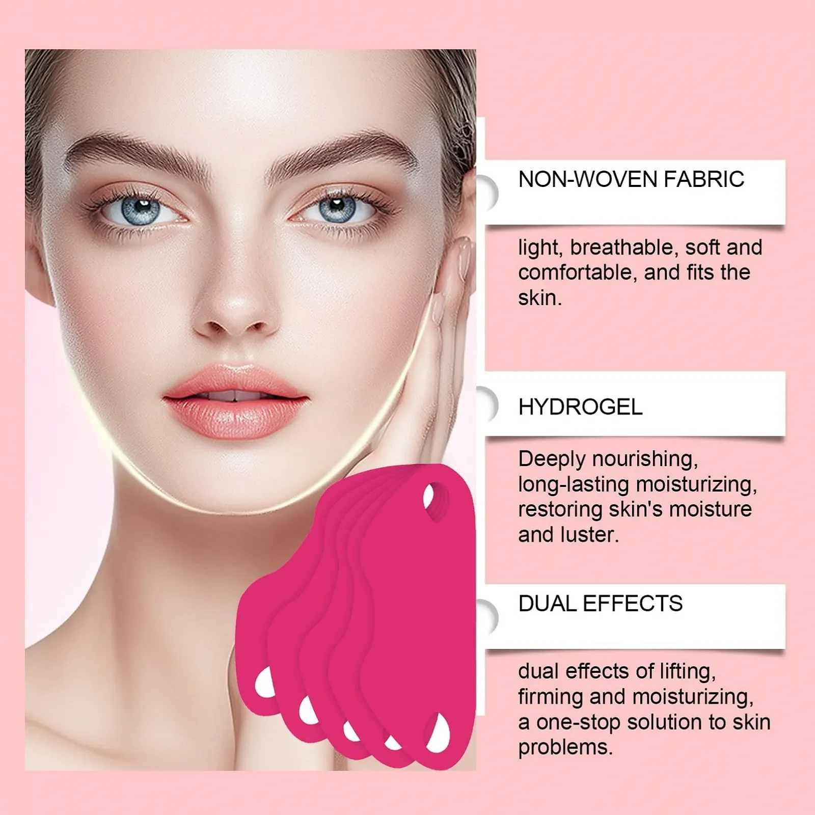 Маска для обличчя V Line Lifting, Маска від другого підборіддя, Маска для підтяжки, фото №8