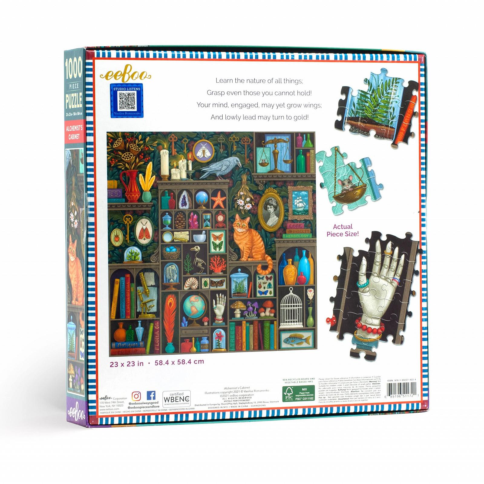 Пазл eeBoo Piece and Love Alchemist Cabinet 1000 деталей квадратный, фото №3