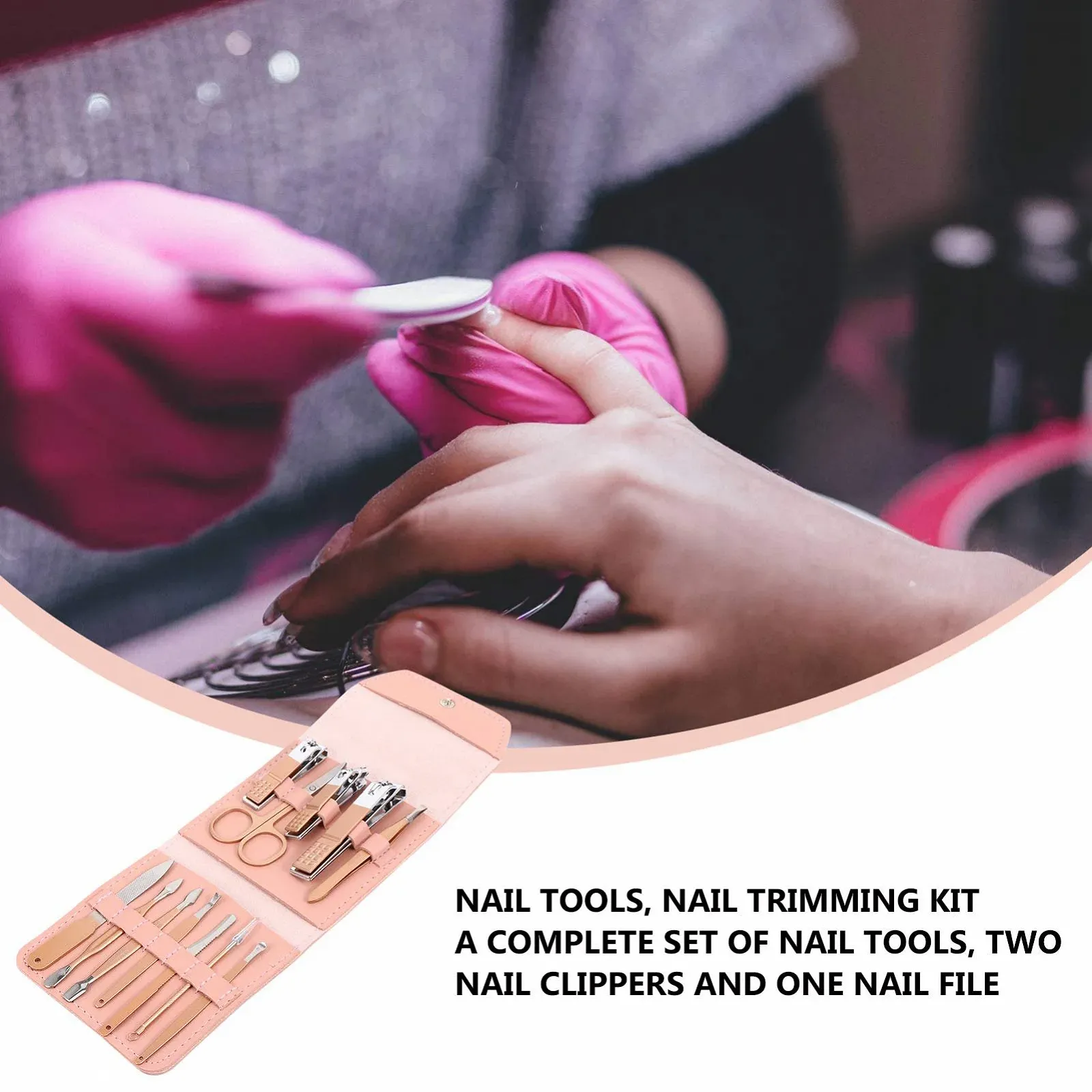 Набор кусачек для ногтей CALLARON из нержавеющей стали Золотой, фото №4