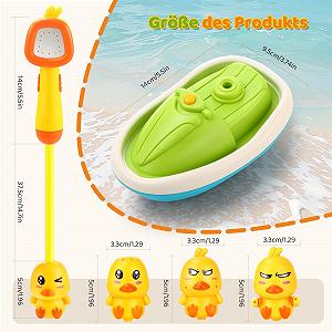 Игрушка для ванны Утка с душевой лейкой для детей synthetic.ua - Фото 1