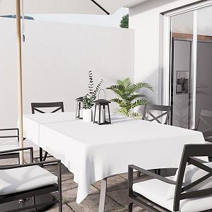Скатертина Soleil d'ocre Alix 140x240 см Квадратна плямостійка Білий synthetic.ua - Фото 1