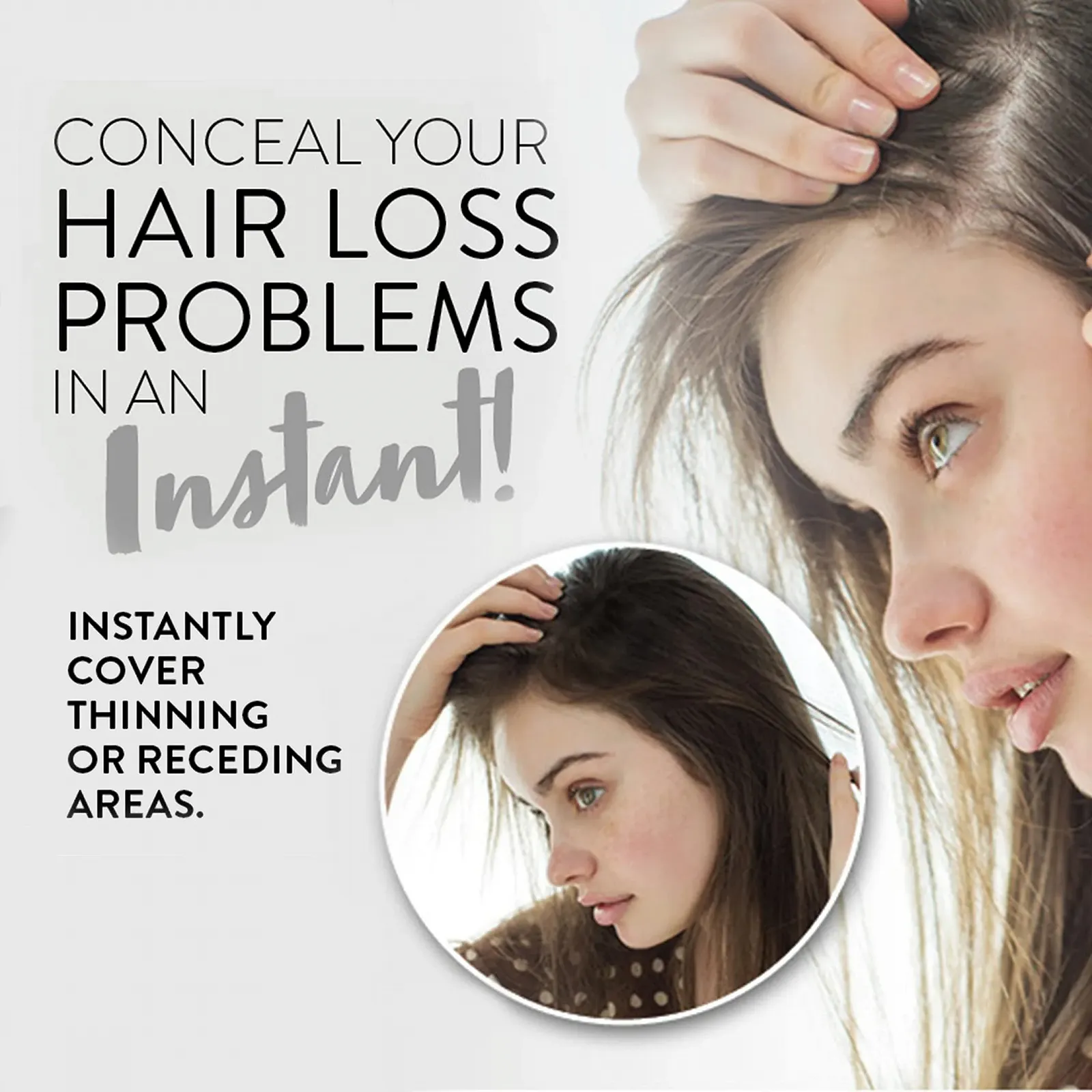 Восстанавливающие волокна для волос InstaHair 23 г для мужчин и женщин, консилер для волос (Темно-коричневый), фото №4