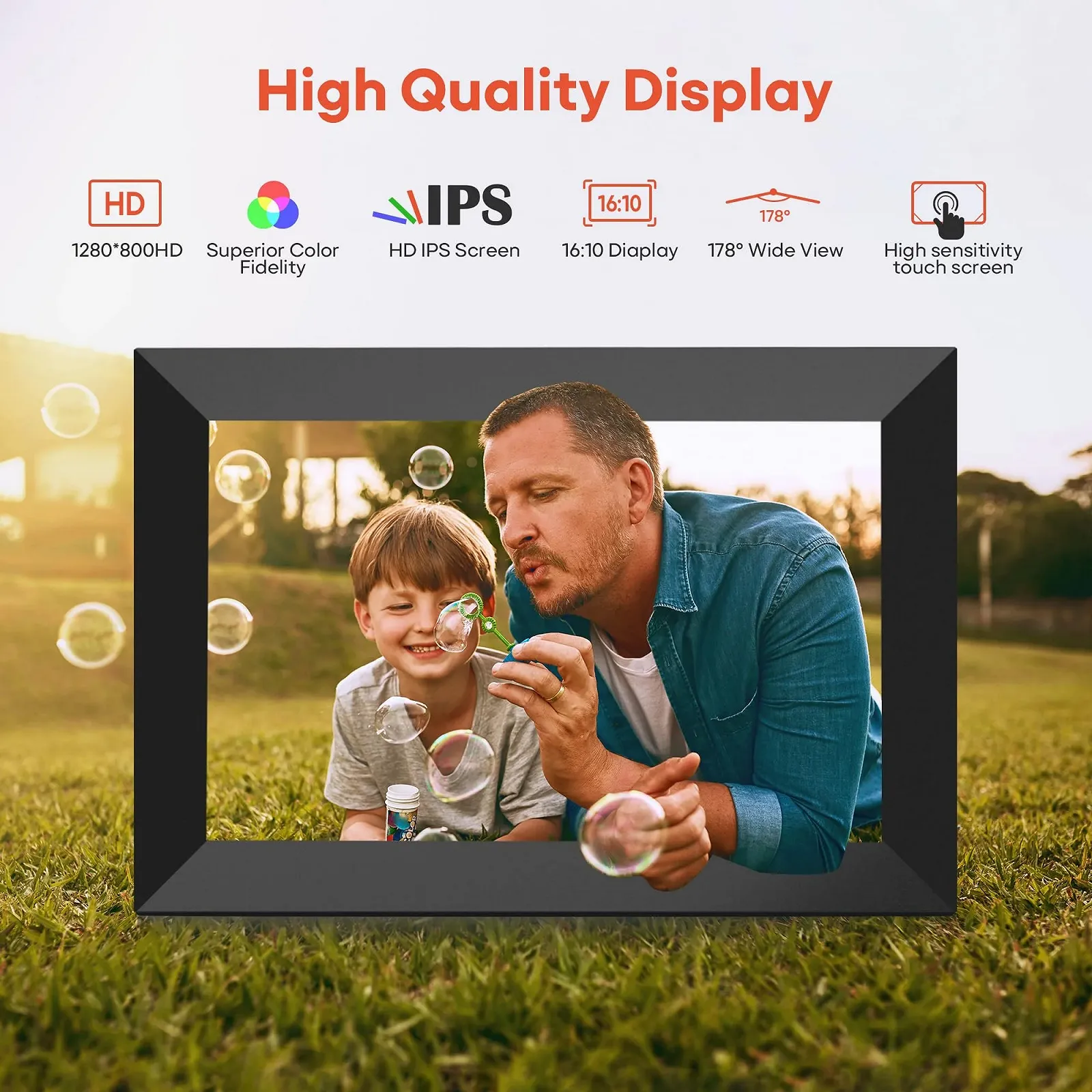 Цифровая фоторамка BIGASUO Набор из 2 шт. 10.1 дюйма 1280 x 800 IPS Сенсорный экран 32 GB Автоповорот, фото №5 Цифровая фоторамка BIGASUO Набор из 2 шт. 10.1 дюйма 1280 x 800 IPS Сенсорный экран 32 GB Автоповорот, фото №5