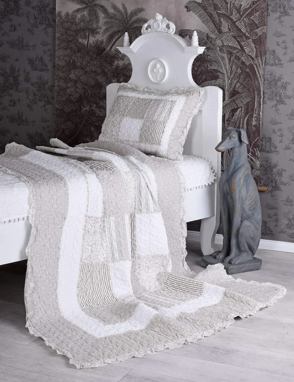 Покривало Клаптикове Palazzo Exclusive Villa Lola 150 x 200 см Сірий, фото №2