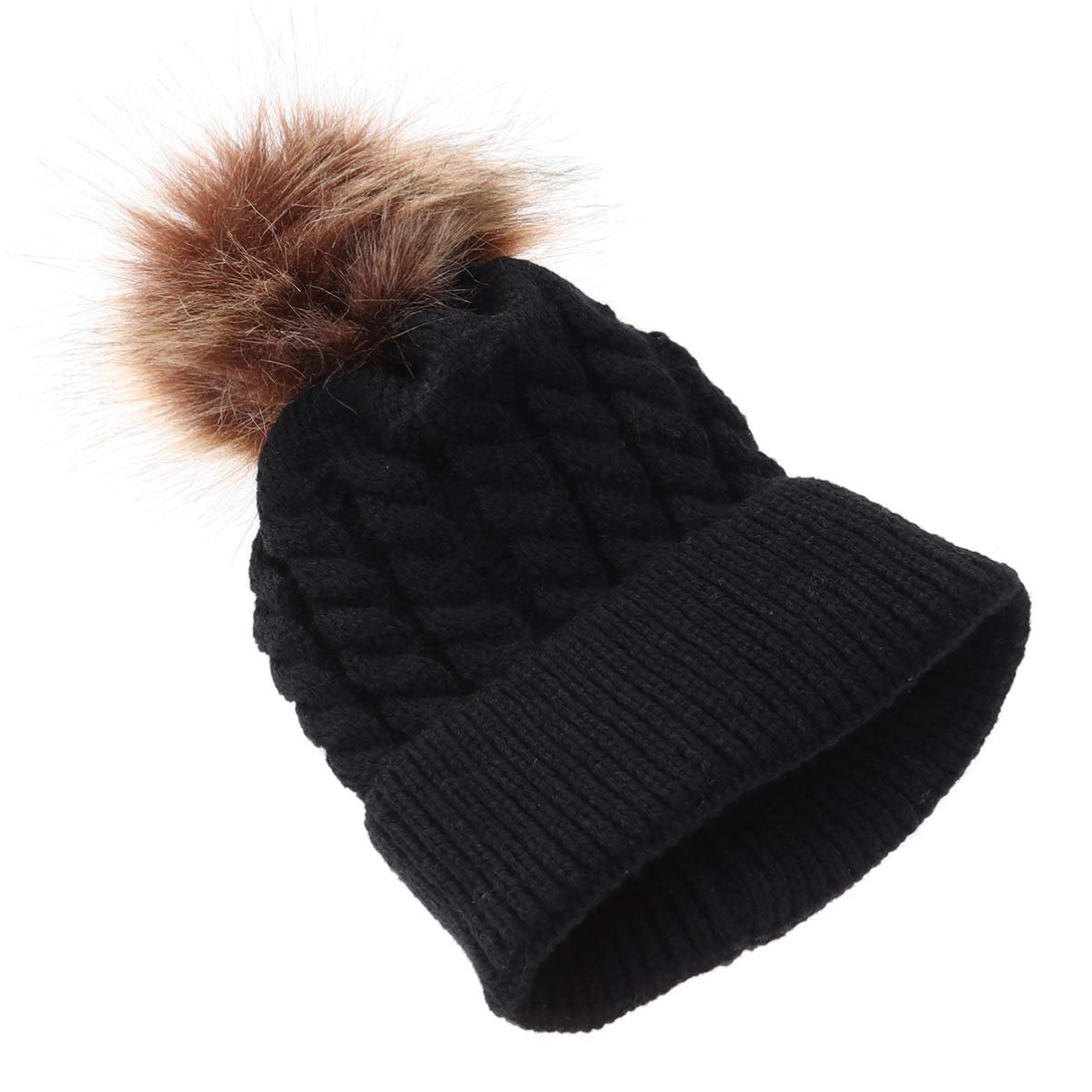 Вязаная Шапка с Бубоном CALLARON Теплая Мягкая, фото №1