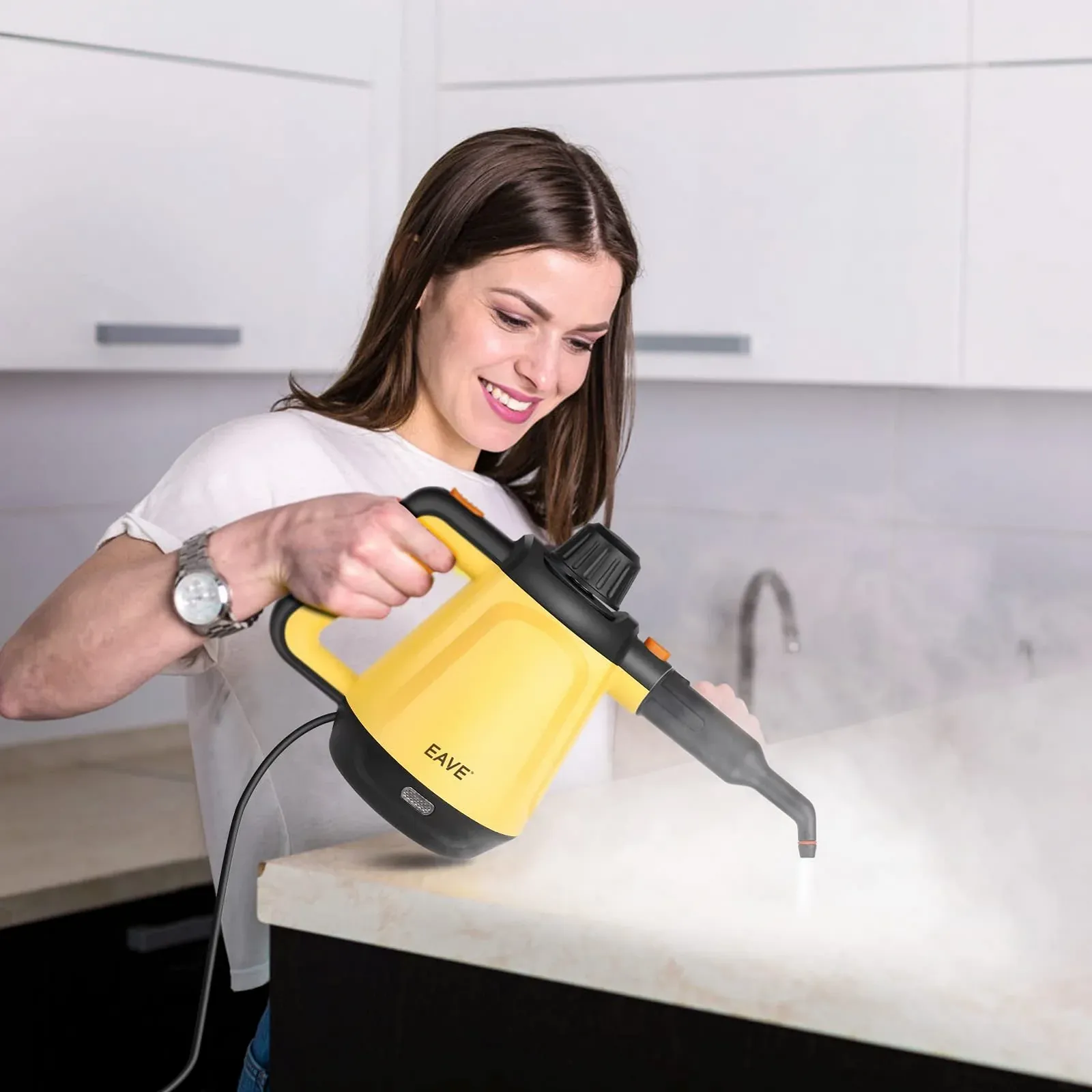 Багатофункціональний пароочисник ручний 1200 Вт, резервуар для води 450 мл, фото №6