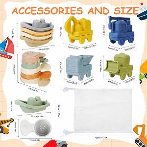 Игрушки для ванны Набор 15 штук Силиконовые Водные synthetic.ua - Фото 1