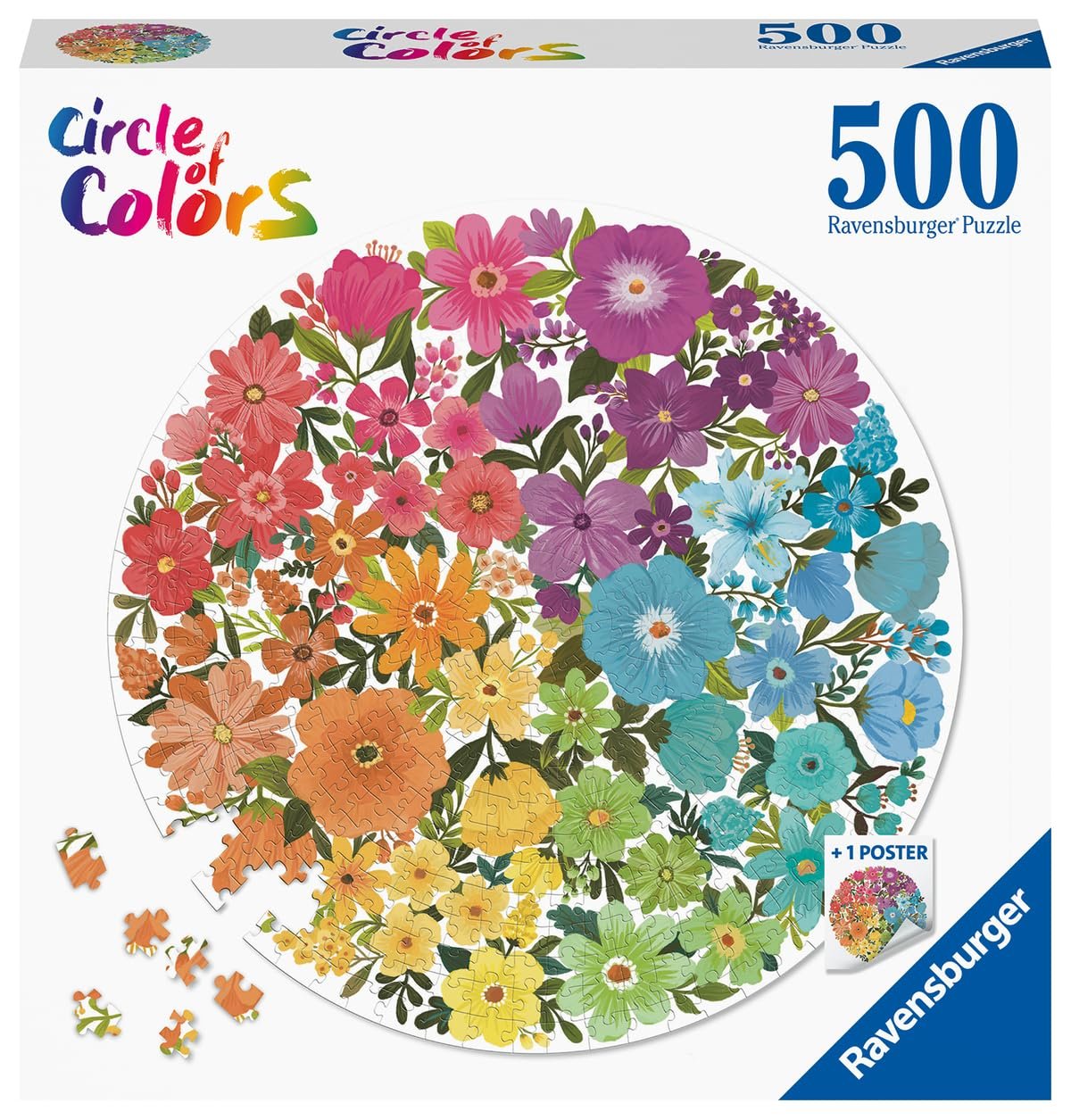 Пазл Ravensburger Circle of Colours Flowers 500 деталей 17167, фото №2