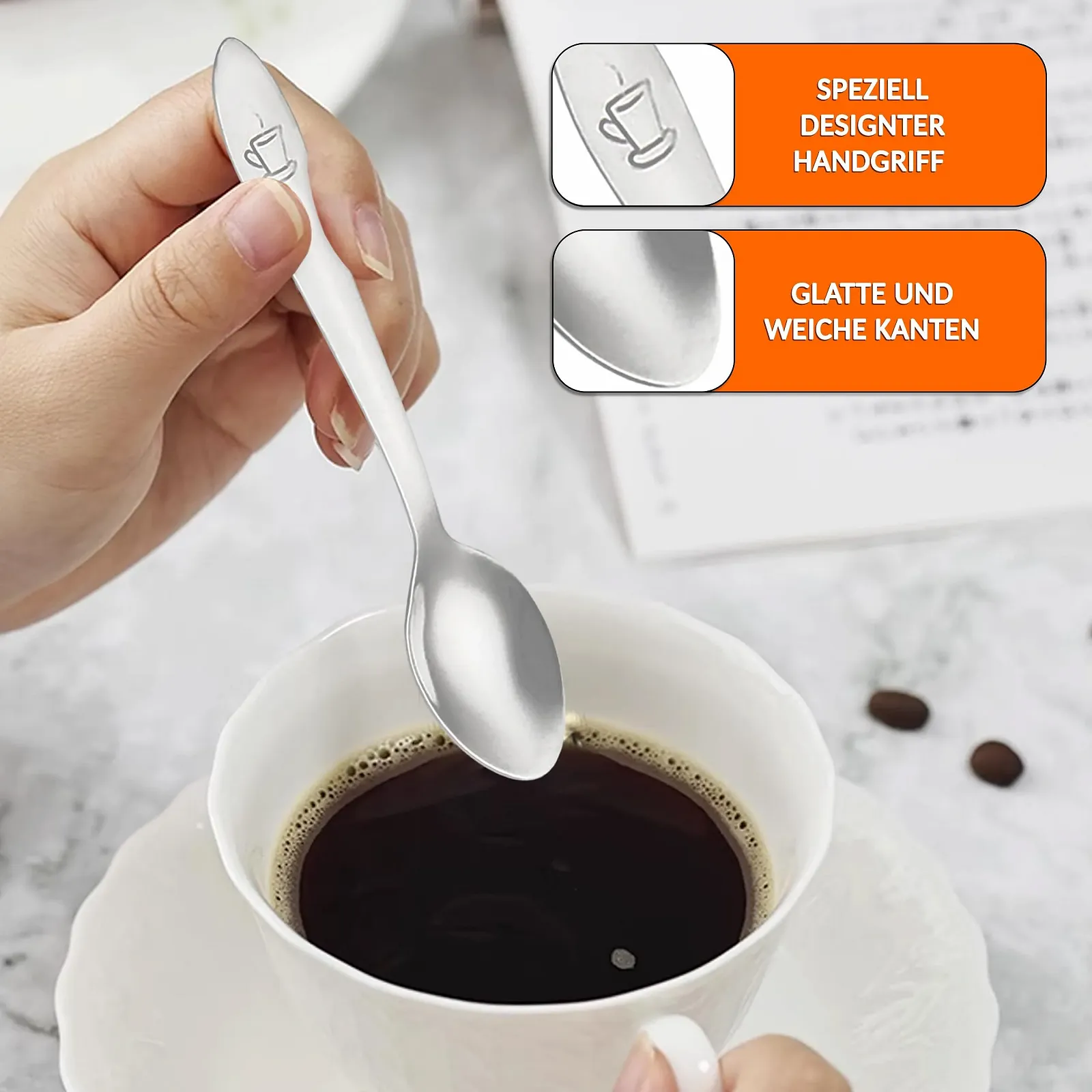 Ложки для еспресо Маленькі з нержавіючої сталі 24 штуки 10 см, фото №4