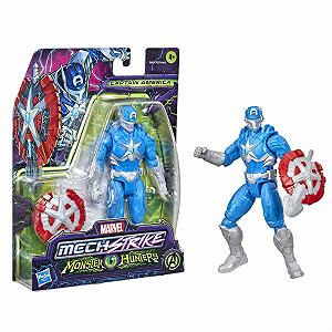 Фігурка Капітан Америка Marvel Hasbro Avengers Mech Strike Monster Hunters, 15 см, різнокольоровий synthetic.ua - Фото 1
