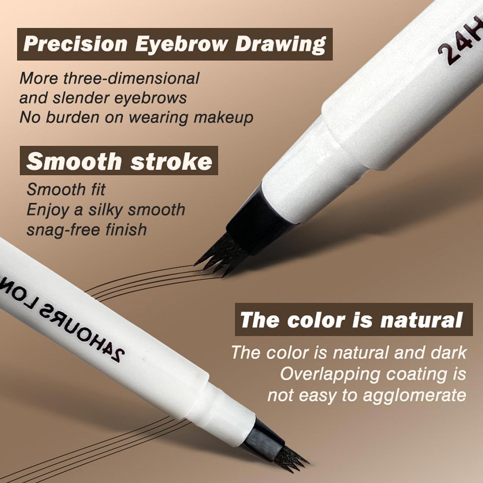 Олівець Eyeliner Augenbrauenstift 4-zeitlich 2pcs натуральний темний кави, фото №6