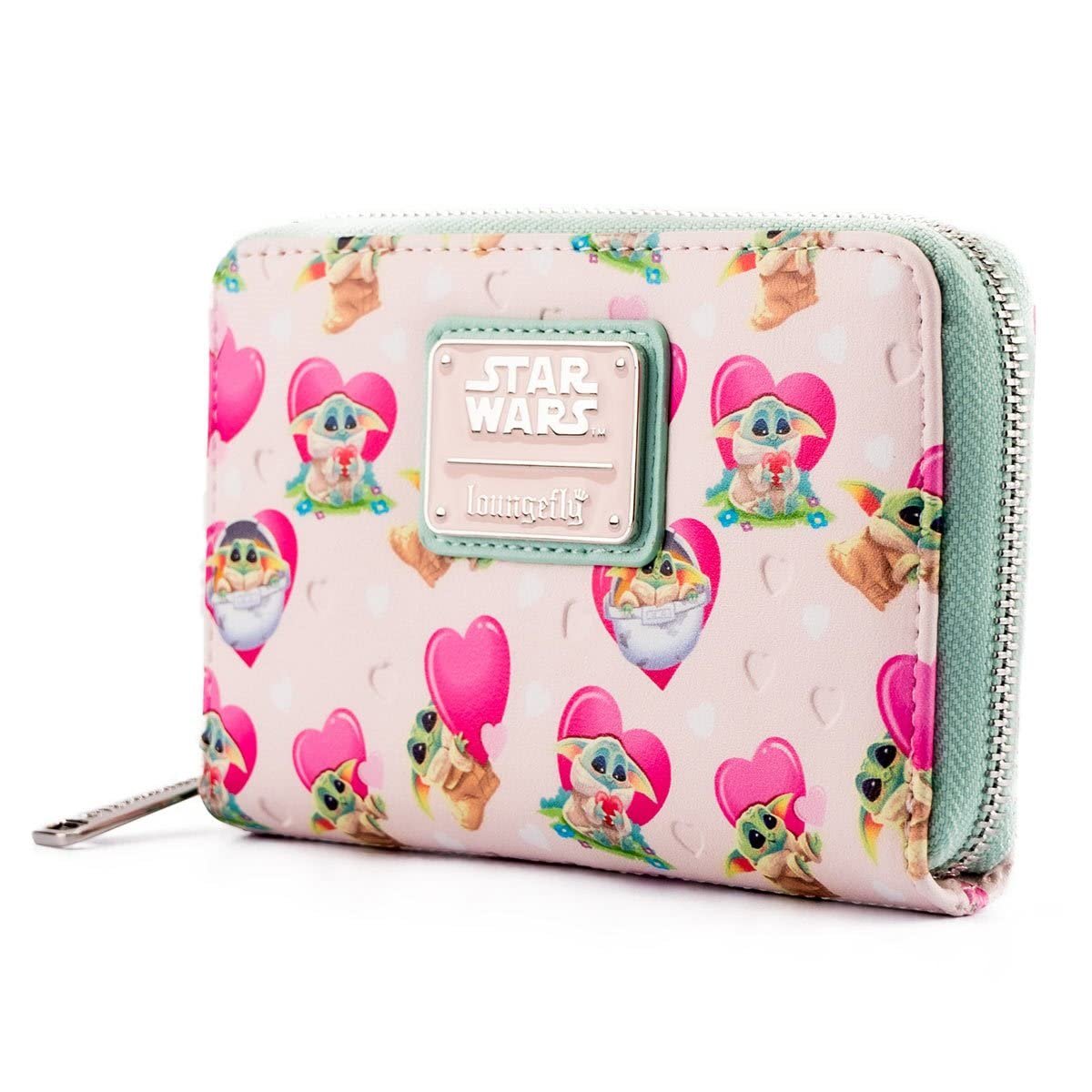 Кошелек на молнии Loungefly Mandalorian Grogu Valentines, Ocean Tides, фото №2