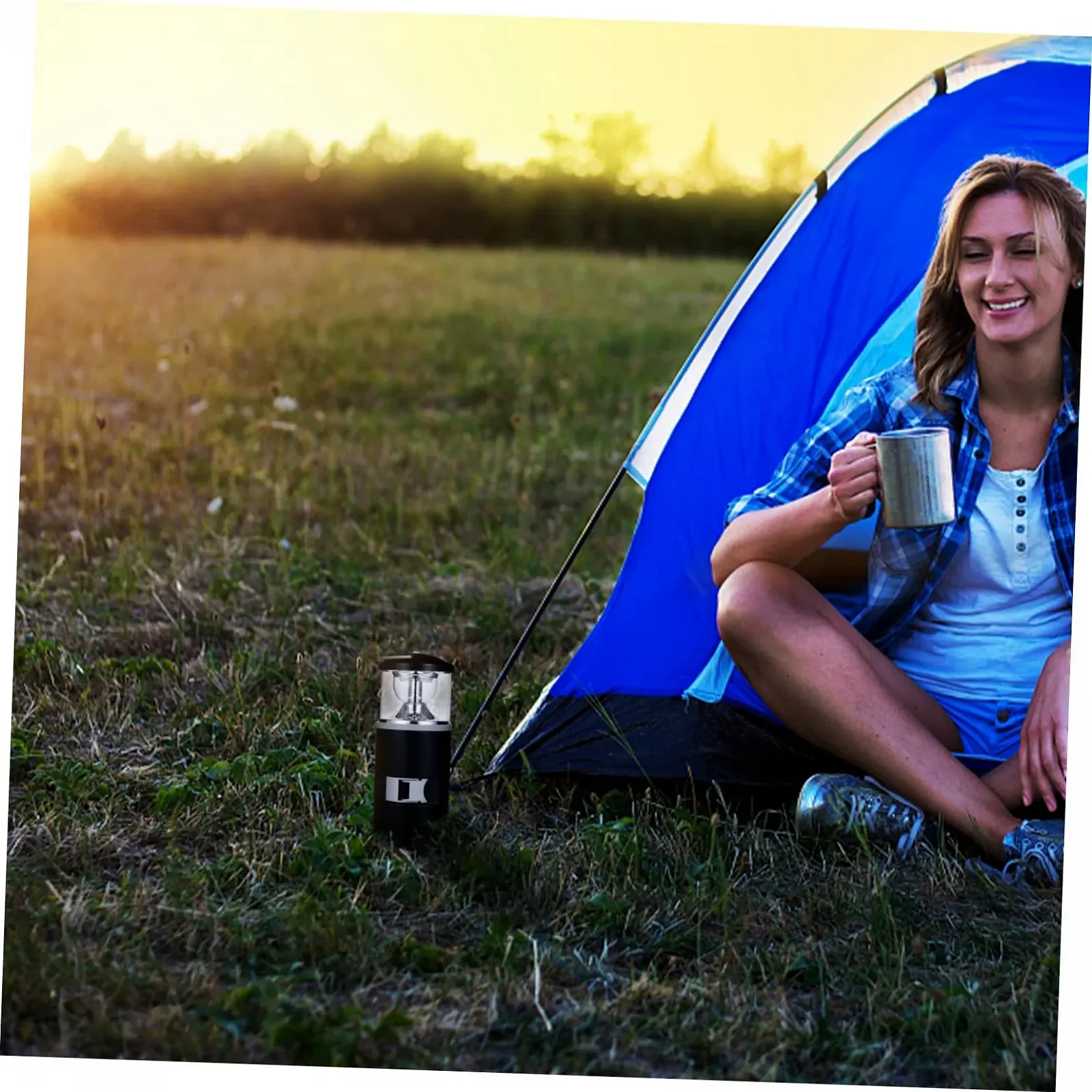 Фонарь Campfire Кемпинговый фонарь для палатки Аварийное освещение Ручной фонарик на батарейках Кемпинговый фонарь Многофункциональный инструмент Факел Кемпинговый инструмент Ручной фонарь ABS Черный, фото №5