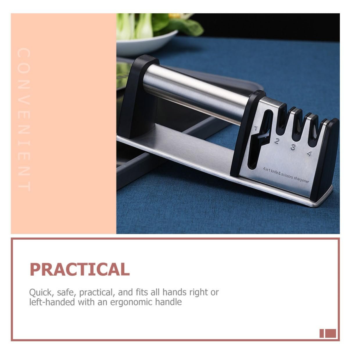 Точилка для ножей и ножниц Ergonomic Non-Slip Silver, фото №8