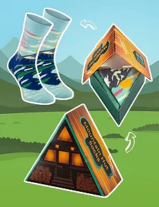 Шкарпетки Унісекс Кольорові Rainbow Socks Mountain Hut - 1 пара synthetic.ua - Фото 1