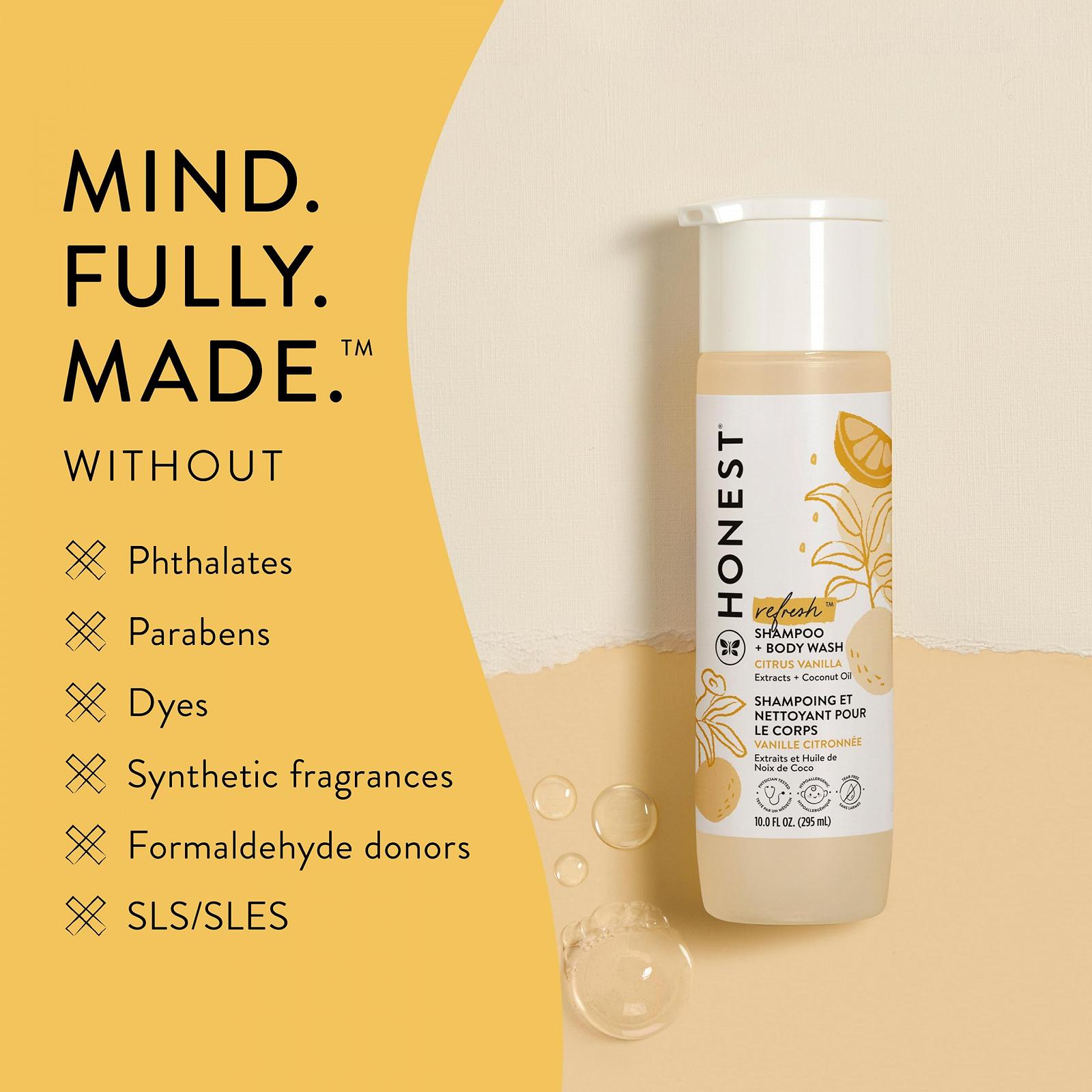 Шампунь та гель для миття тіла Honest Perfectly Gentle Солодкий апельсин та ваніль 10 унцій (295 мл), фото №5 Шампунь та гель для миття тіла Honest Perfectly Gentle Солодкий апельсин та ваніль 10 унцій (295 мл), фото №5