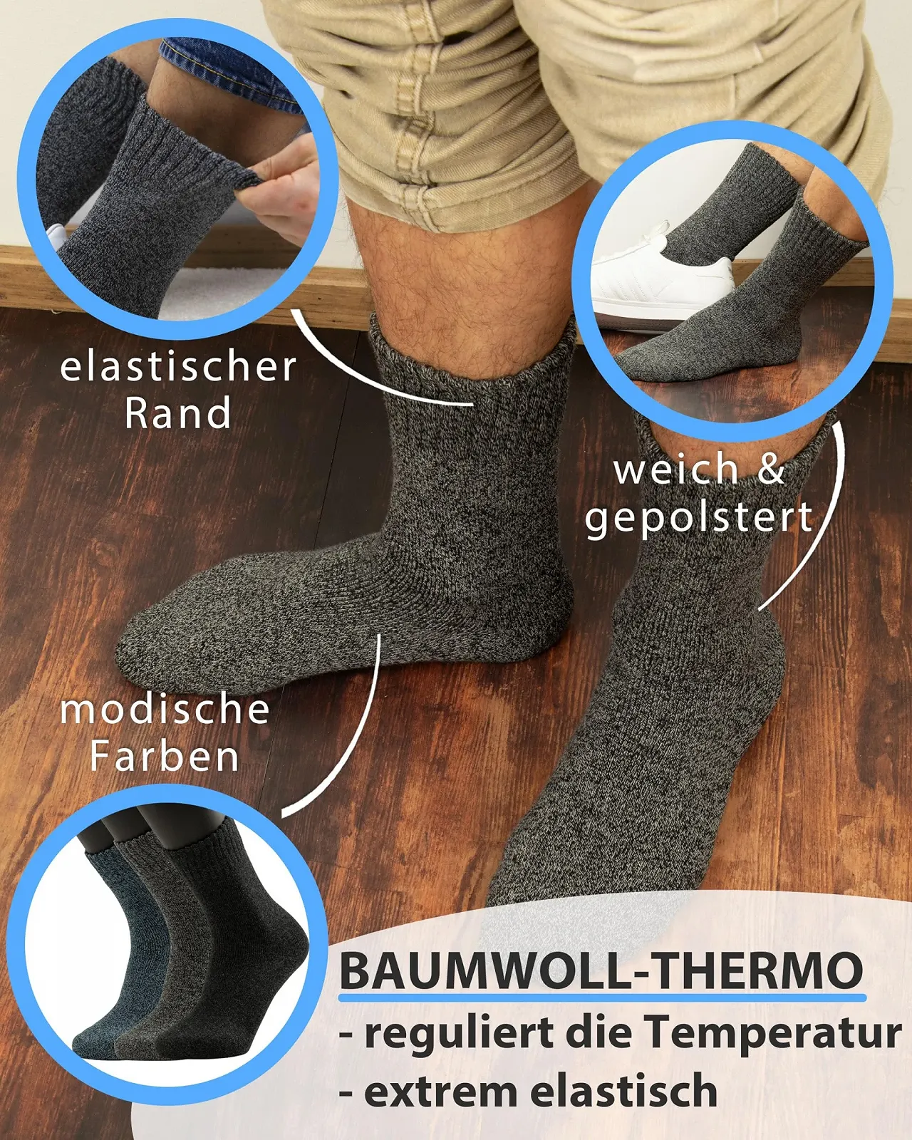 Жіночі зимові шкарпетки Vitasox без гумового тиску, фото №2 Жіночі зимові шкарпетки Vitasox без гумового тиску, фото №2