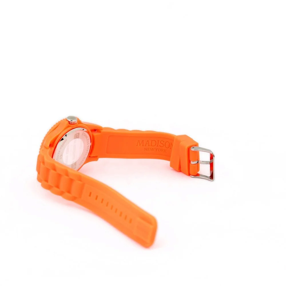 Унисекс часы Madison Classic Quartz с резиновым ремешком U4503-51, фото №5