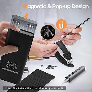 Викрутка електрична ARROWMAX SES MINI PLUS 102 в 1 Precision з 96 магнітними насадками, сірий ціна на synthetic.ua - Фото 1 Викрутка електрична ARROWMAX SES MINI PLUS 102 в 1 Precision з 96 магнітними насадками, сірий synthetic.ua - Фото 1