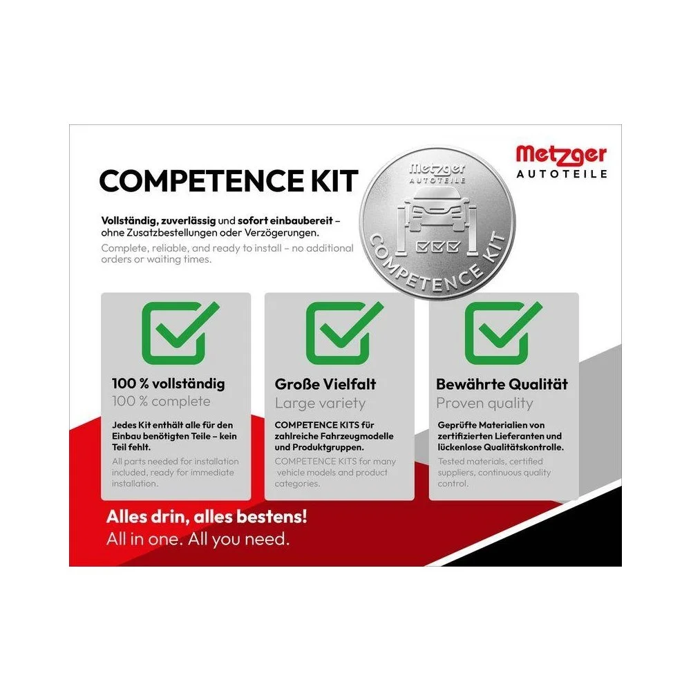 Аксиальный шарнир рулевой тяги METZGER COMPETENCE KIT 51043608 для OPEL SAAB, фото №1