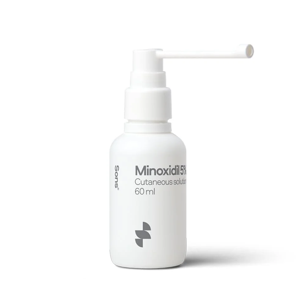 Розчин Minoxidil Sons 5% для чоловіків від випадіння волосся, стимулює ріст і потовщення волосся, фото №1
