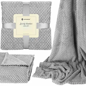 Плед SPRINGOS М'який, товстий 220 x 200 см двосторонній плед з тисненням synthetic.ua - Фото 1