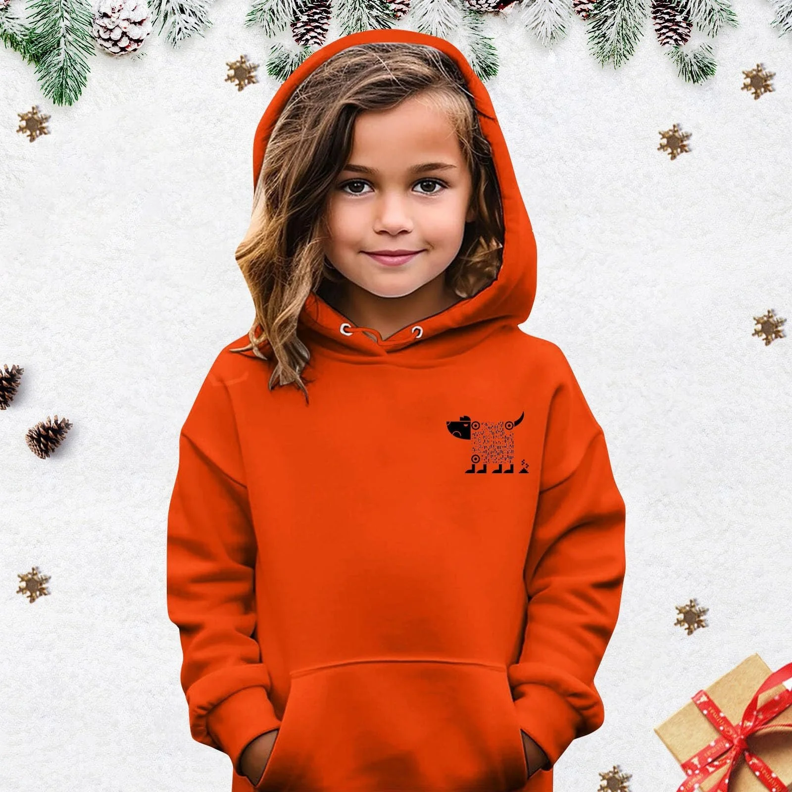 Худі для дівчаток Різдвяний з Qr кодом, фото №3