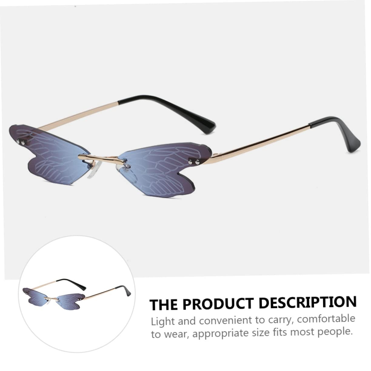 Солнцезащитные очки PACKOVE 2 шт. Dragonfly Металлические пляжные, фото №5