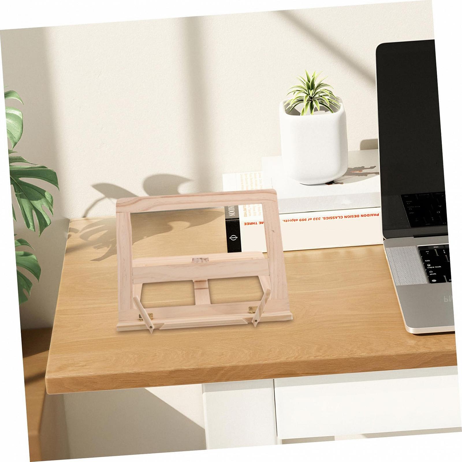 Регульована портативна дерев'яна підставка для ноутбука з ефективним відведенням тепла, фото №6