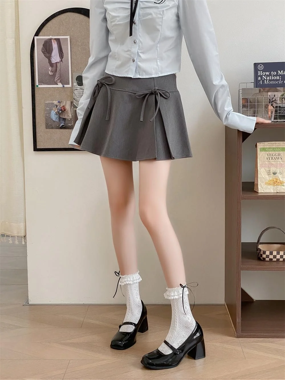 Шкарпетки з рюшами та мереживом з бантом для жінок, фото №5 Шкарпетки з рюшами та мереживом з бантом для жінок, фото №5