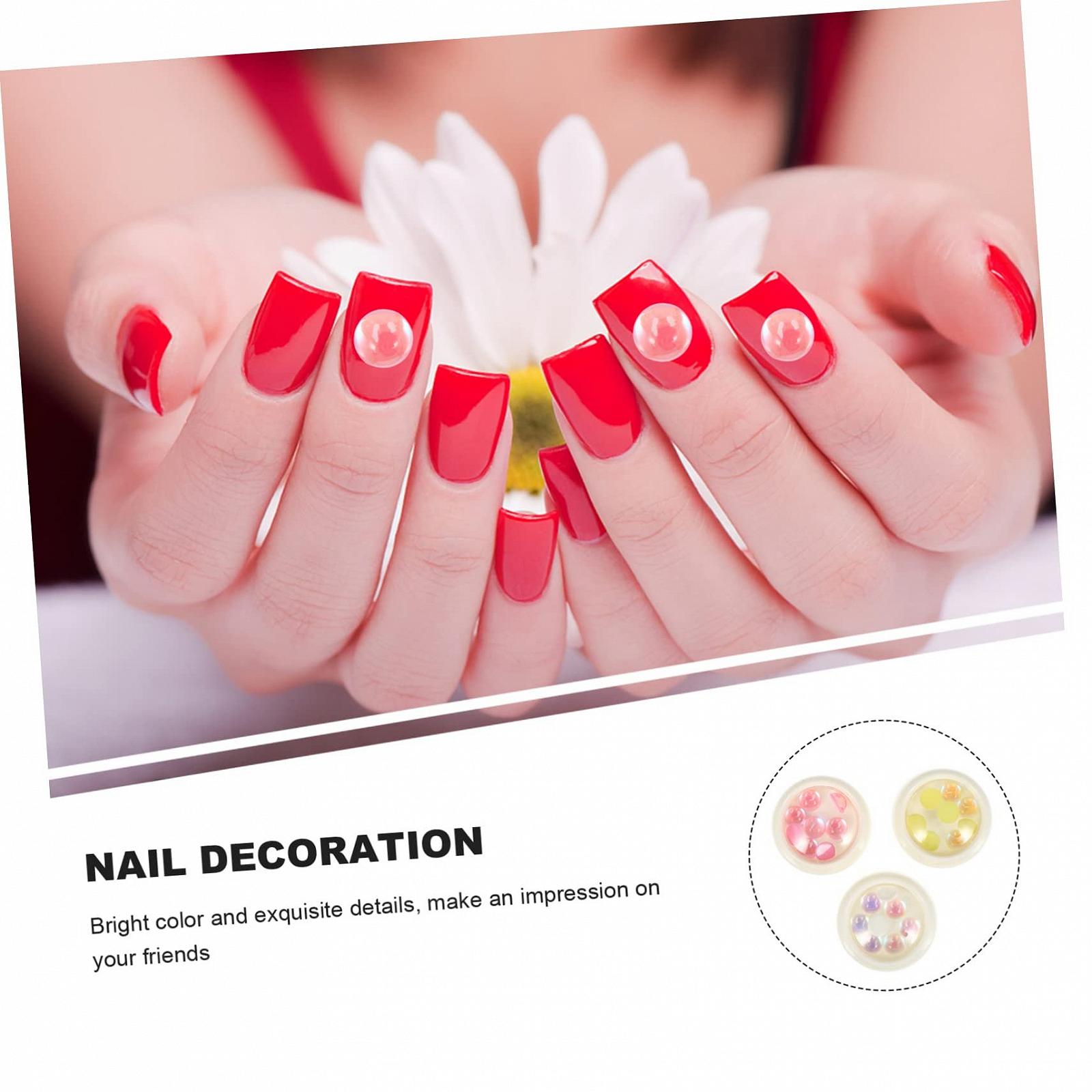 Прикраса для нігтів Healeved Фантазійні Різнокольорові Манікюрні Перлини, фото №8