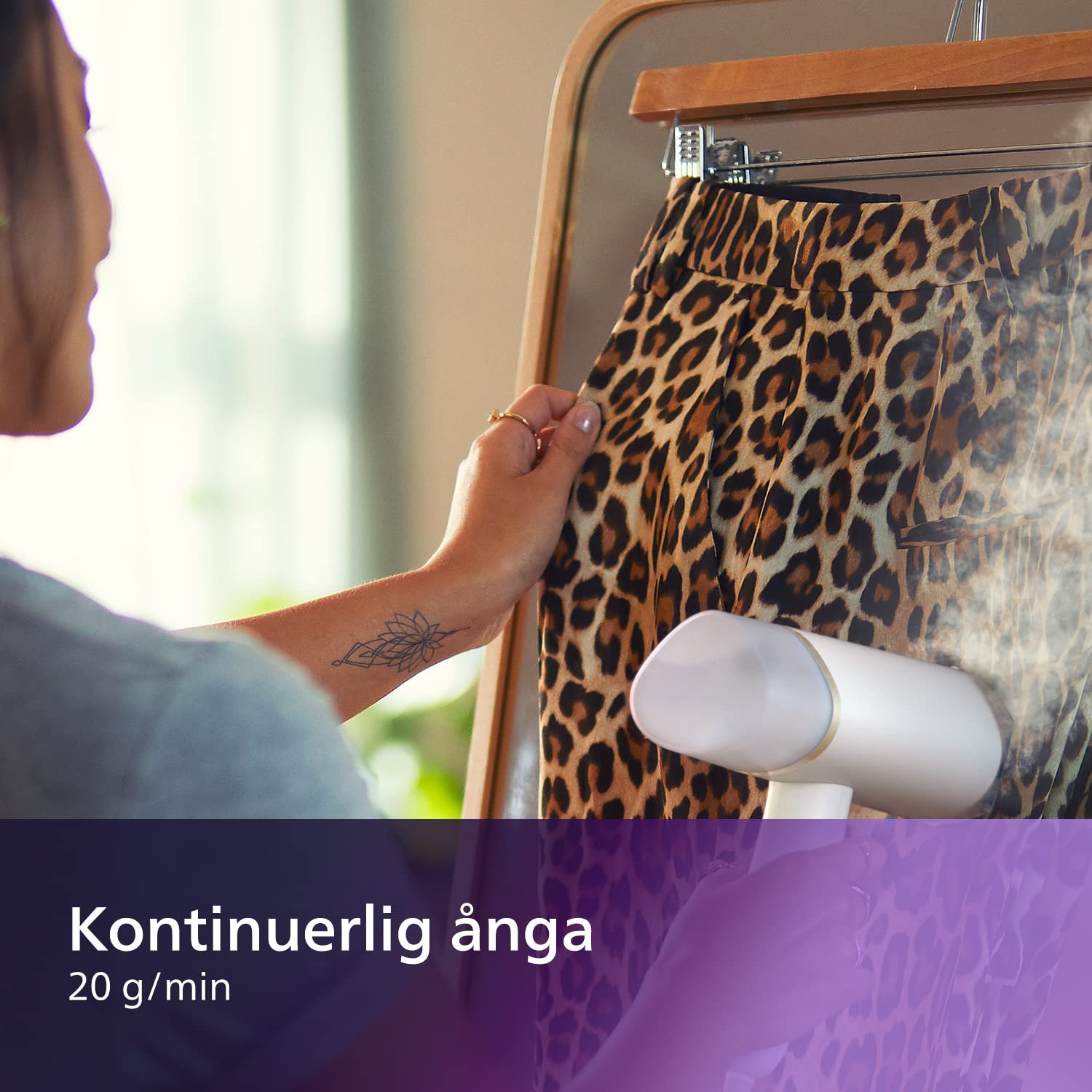 Вертикальний відпарювач та машинка для видалення катишків Philips Series 3000 1000 Вт Білий та Чорний/Золотий, фото №4