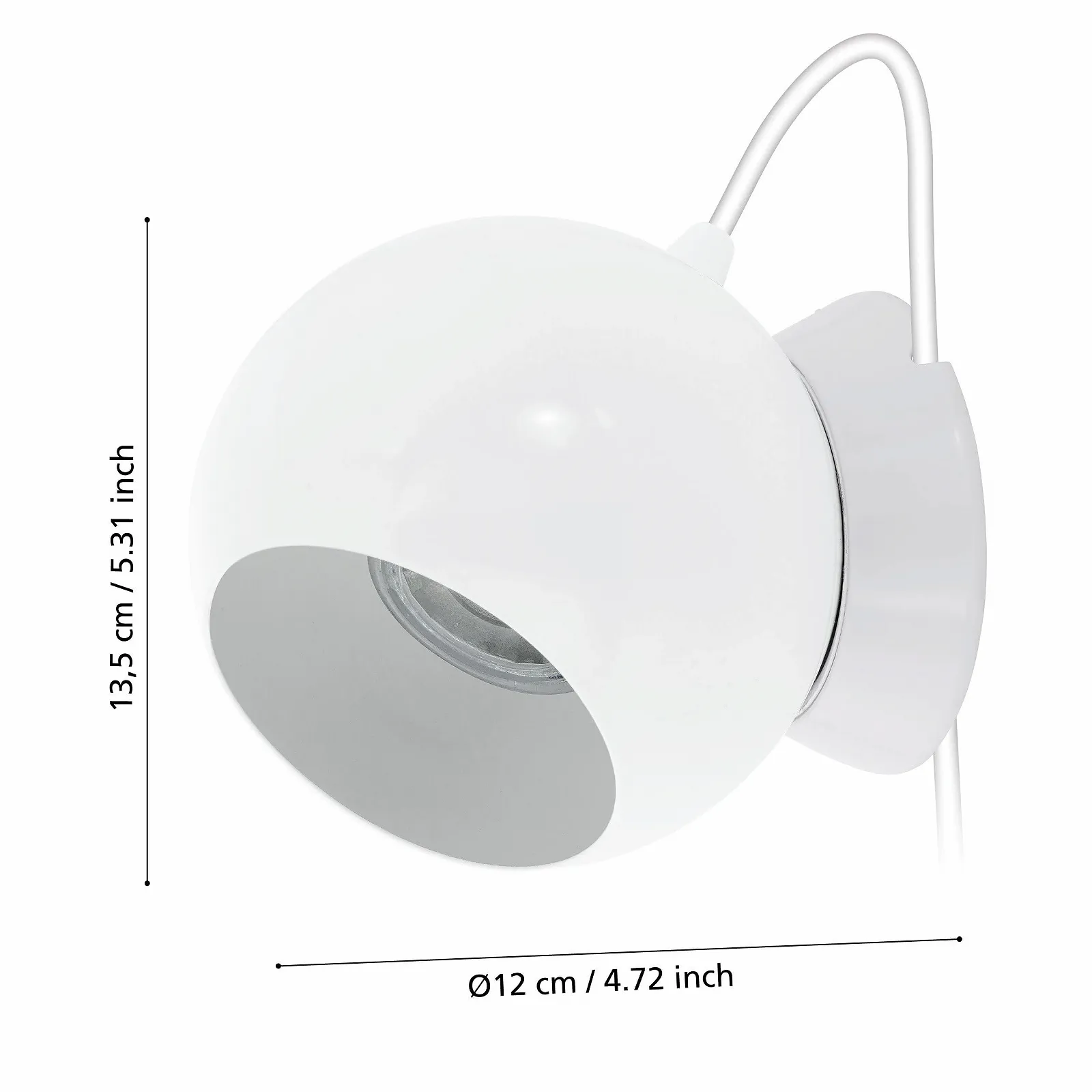 Настільна лампа Eglo Petto 1 сталева 3.3 Вт біла, фото №4