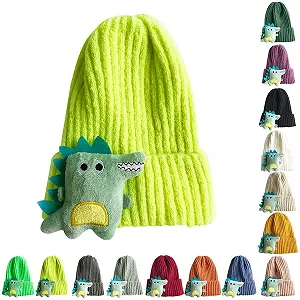 В'язана дитяча шапка Yeeplant з милим мультяшним динозавром synthetic.ua - Фото 1