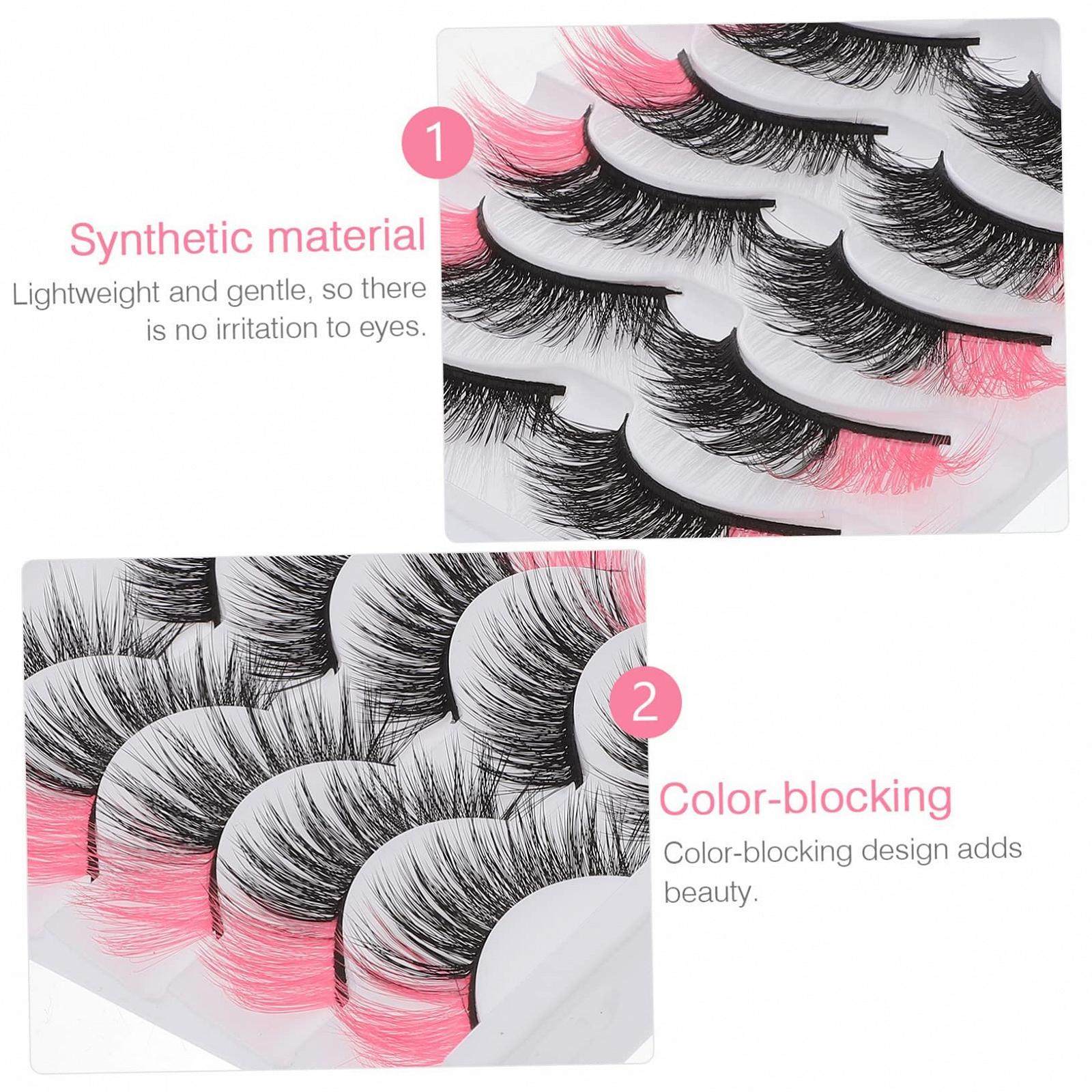 Ресницы Angoily 10 пар Цветные Фиолетовые Уличные Разноцветные Автомобильные Полуресницы Имитация Регулировки Розовые Морщины, фото №4 Ресницы Angoily 10 пар Цветные Фиолетовые Уличные Разноцветные Автомобильные Полуресницы Имитация Регулировки Розовые Морщины, фото №4