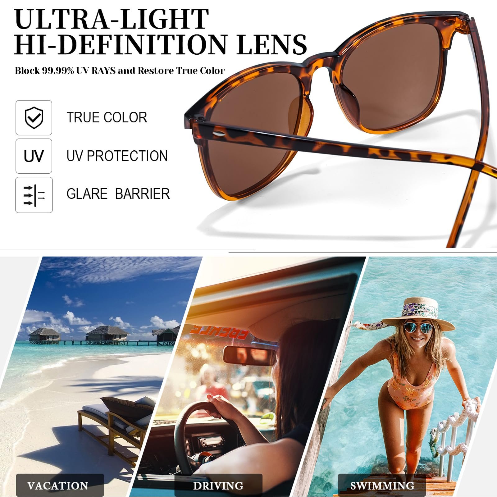 Поляризовані сонцезахисні окуляри Квадратні Myiaur UV400, фото №5 Поляризовані сонцезахисні окуляри Квадратні Myiaur UV400, фото №5