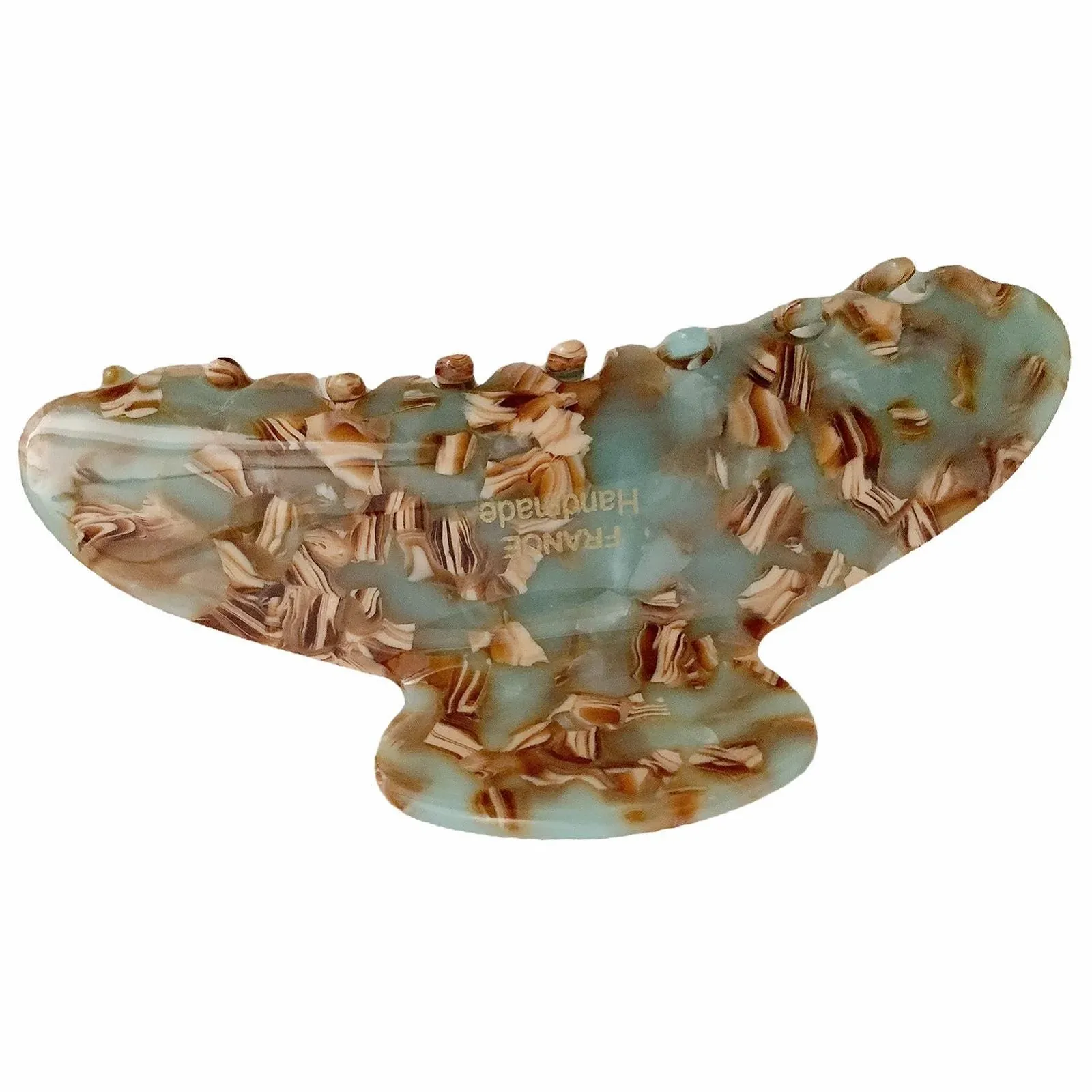 Большая заколка-краб для волос - Женская большая заколка из ацетата целлюлозы для густых волос Trendy Turtle Цвет черепаховый, фото №1