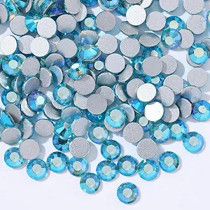 Кристали Пласкі Блискучі Камінці Синя Серія 1140 Сині Камінці Розмір 10 - Фото 1