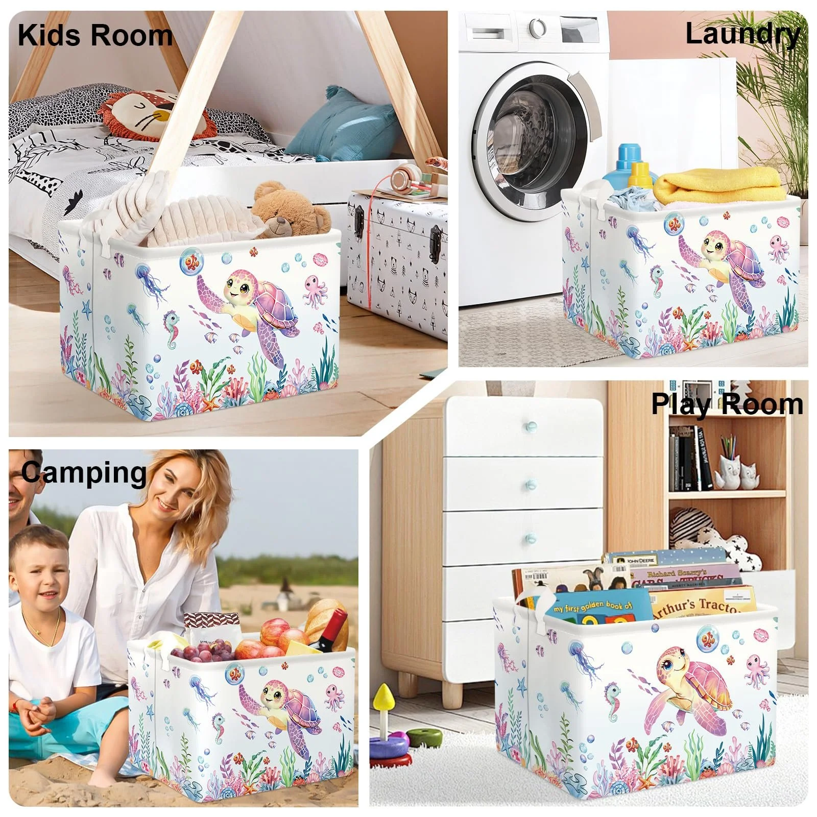 Корзина для игрушек HUUMONSS Детская Морские животные Складная 36 л, фото №7 Корзина для игрушек HUUMONSS Детская Морские животные Складная 36 л, фото №7