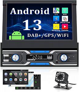 Автомагнітола CAMECHO 9703 / 7" / Сенсорна / 1/32Гб / Android 13 / Bluetooth / WI-FI / GPS / USB / AUX / DAB+ / 1DIN - Фото 1