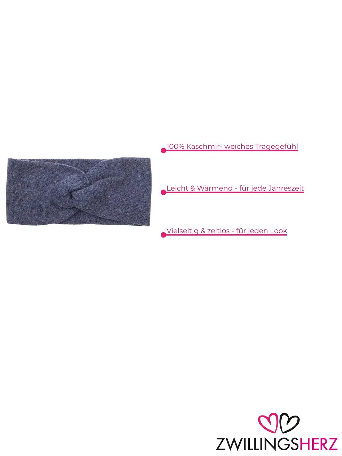 Пов'язка на голову Zwillingsherz Кашемір 100%, фото №3 Пов'язка на голову Zwillingsherz Кашемір 100%, фото №3